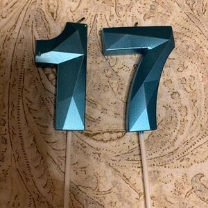 Blue Birthday Candles #17, Great Condition